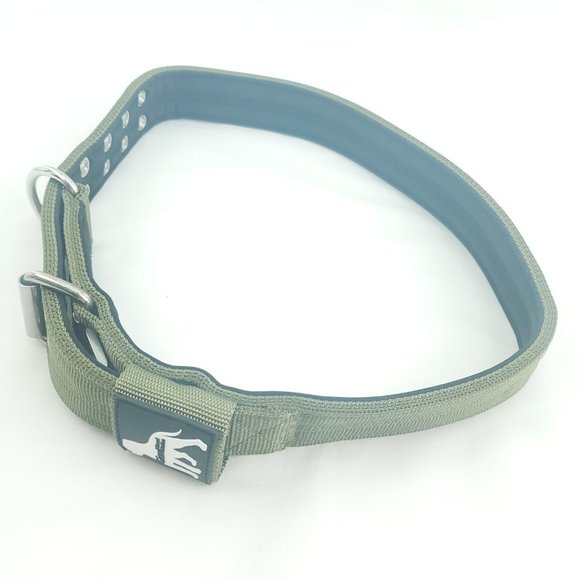 Giant Breed Nation Khaki Green Heavy Duty Nylon Breed Dogs Tactical Collar Sz XL - Picture 2 of 14